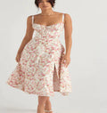 Parisian Dress - Waist Shaping Floral Maxi Dress (One Piece)