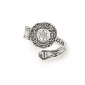 Vintage silver spoon ring featuring an engraved number 8, bohemian aesthetic