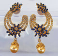 Dista Blue AD fashion earrings with copper plating and stud detail, perfect for wedding attire.