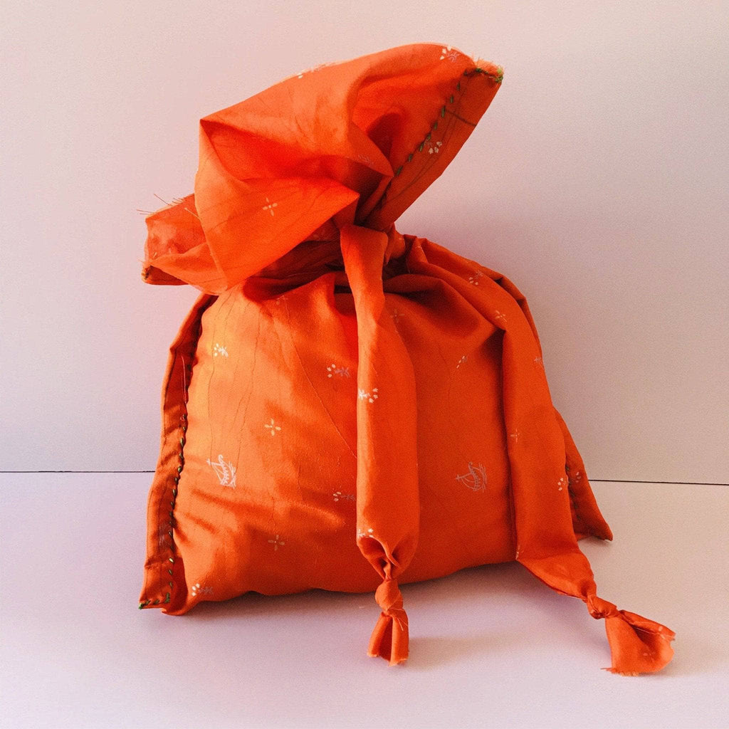Upcycled Sari Silk Gift Bag Sewing Pattern – Bohemian DIY Craft