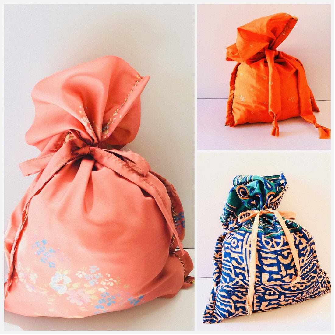 Upcycled Sari Silk Gift Bag Sewing Pattern – Bohemian DIY Craft