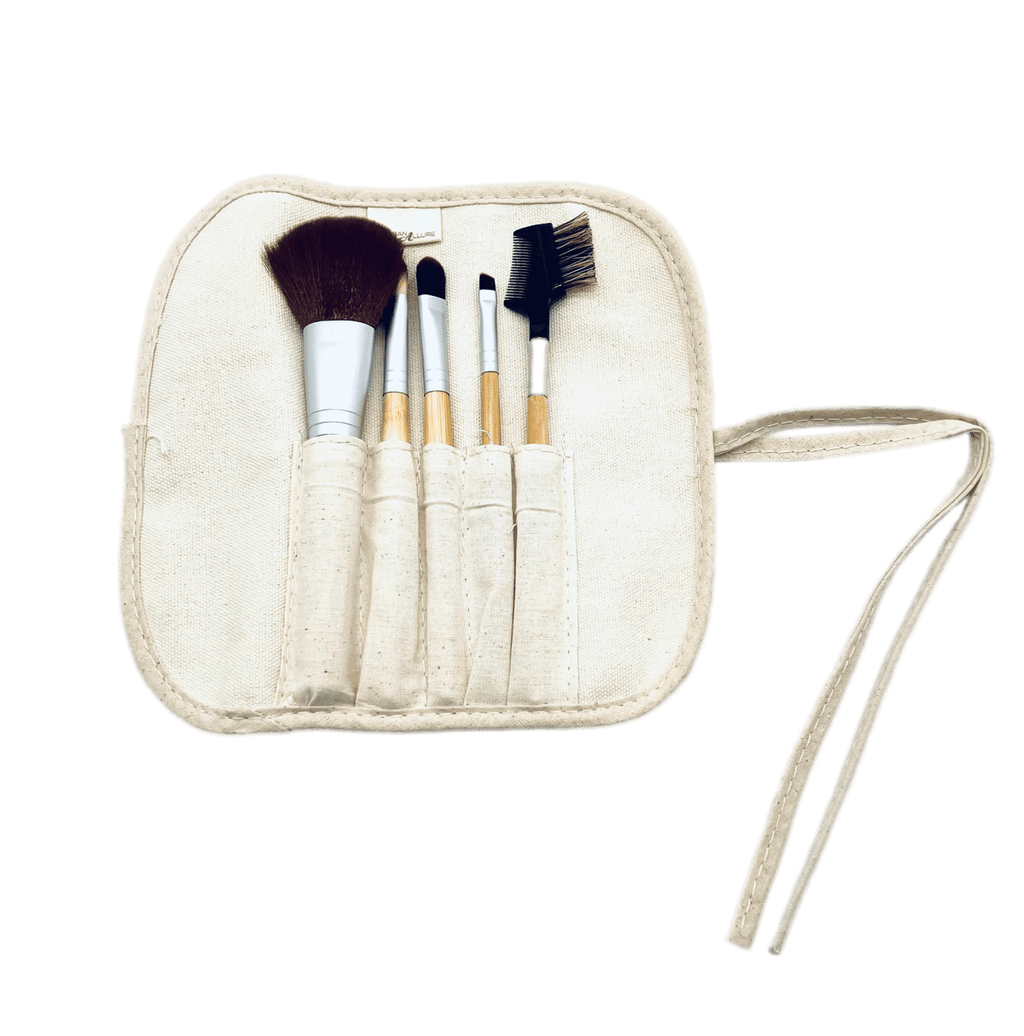 6 Piece Eco-Friendly Bamboo Makeup Brush Set for Sustainable Beauty