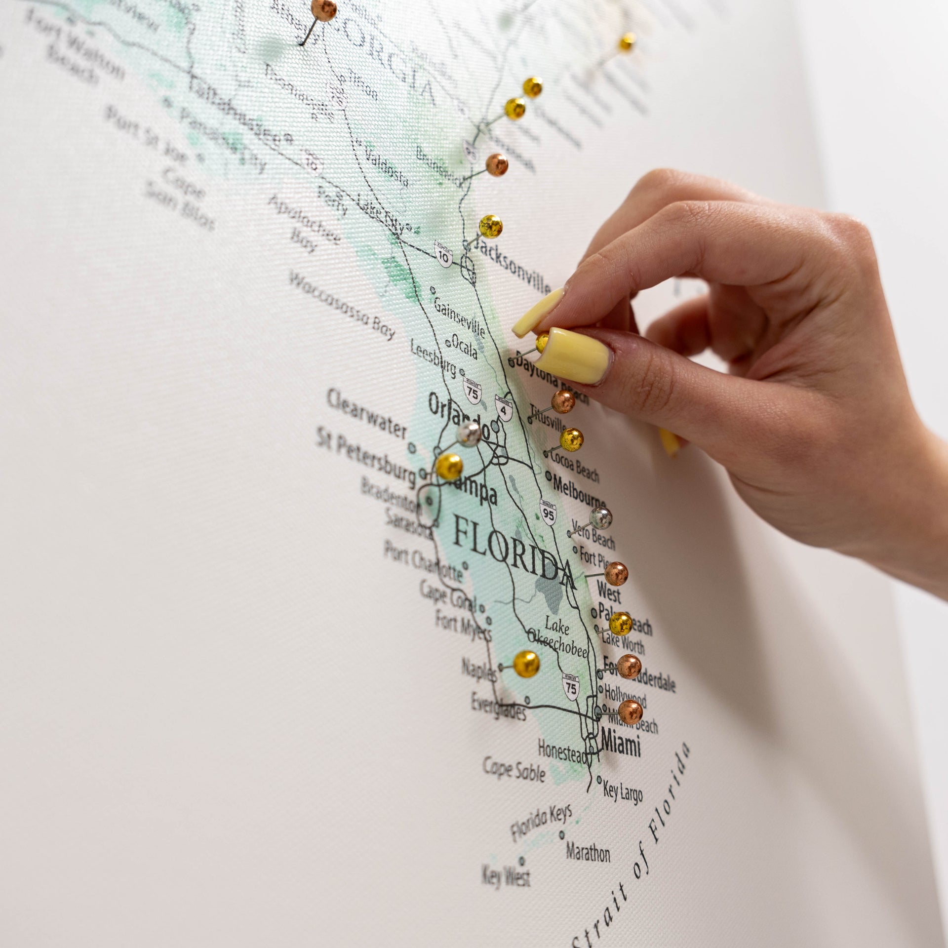 Colorful Wooden USA Map Wall Art for Nursery and Kids Rooms