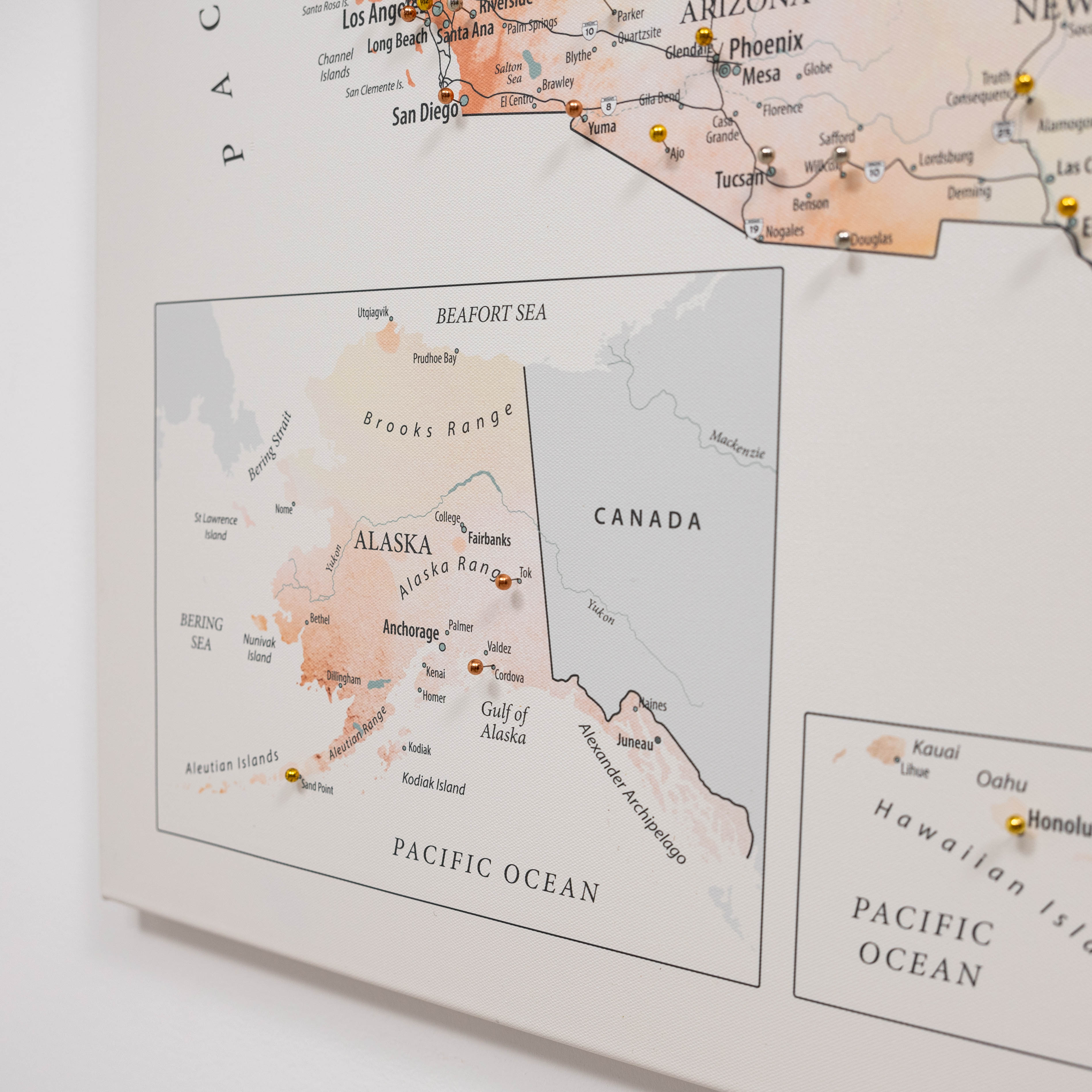 Colorful Wooden USA Map Wall Art for Nursery and Kids Rooms