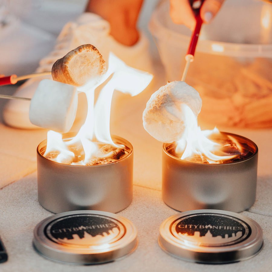 USA Edition Outdoor Party Fire Pit and Citronella Candle Set