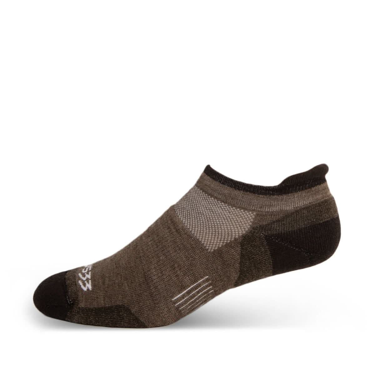 Lightweight Mountain Heritage No-Show Wool Socks with Achilles Tab