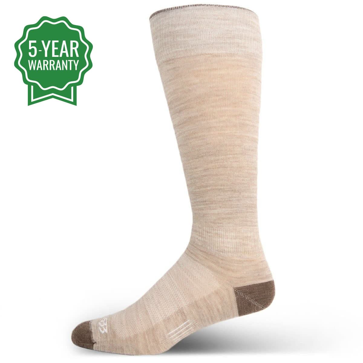 Microweight over-the-calf wool liner socks in charcoal-grey, navy, and beige