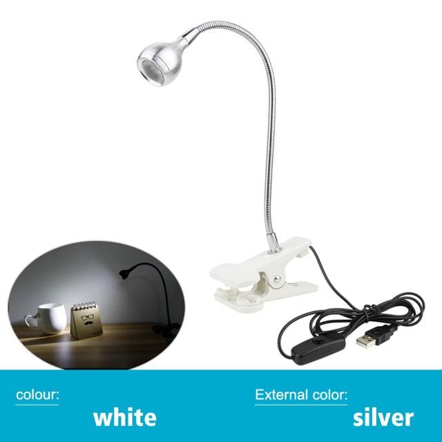 Flexible LED Clip-On Desk Lamp – Modern Minimalist Study Light