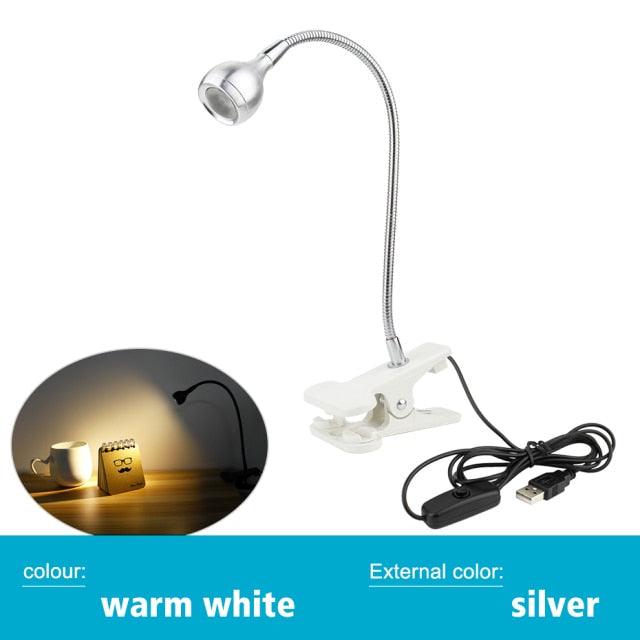 Flexible LED Clip-On Desk Lamp – Modern Minimalist Study Light