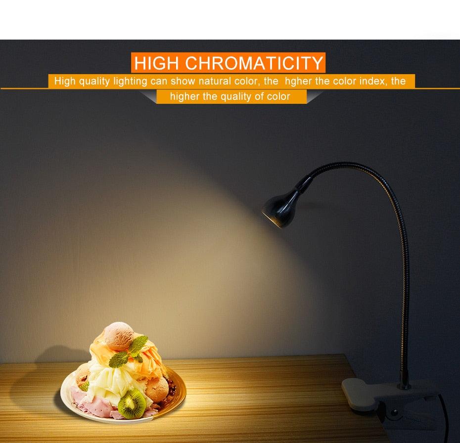 Flexible LED Clip-On Desk Lamp – Modern Minimalist Study Light