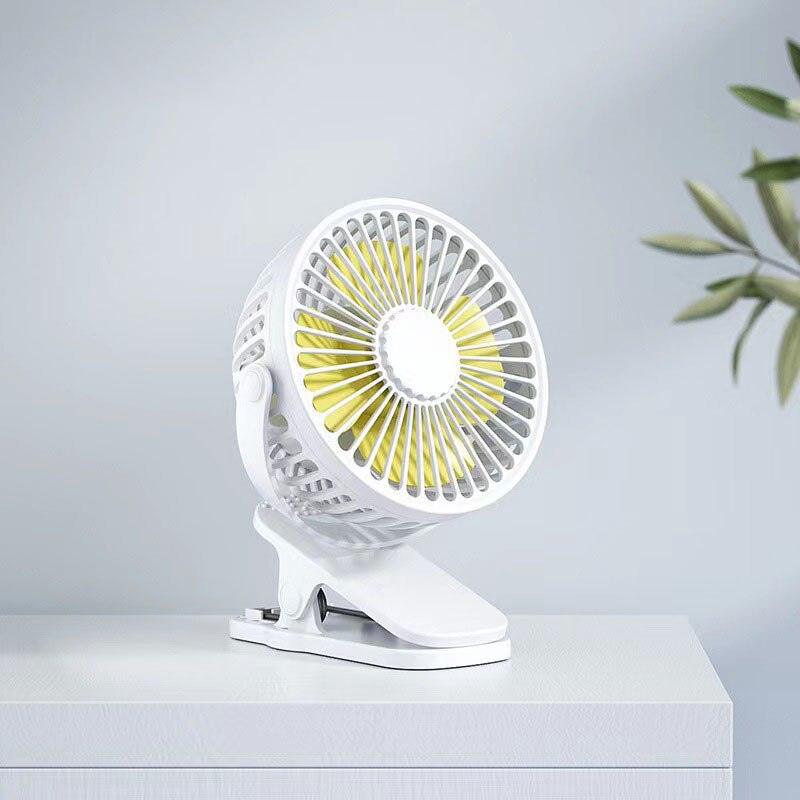 Portable Stroller Fan with Strong Clip, 3-Speed USB Rechargeable