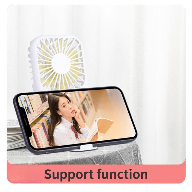 Portable USB Pocket Fan - Minimalist 3-Speed Handheld Design