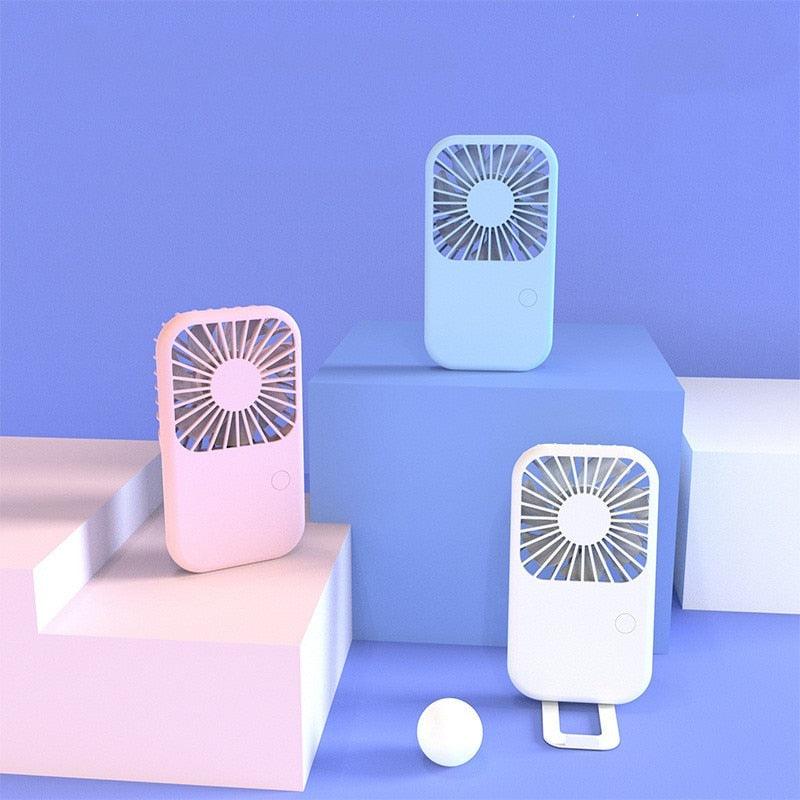 Portable USB Pocket Fan - Minimalist 3-Speed Handheld Design