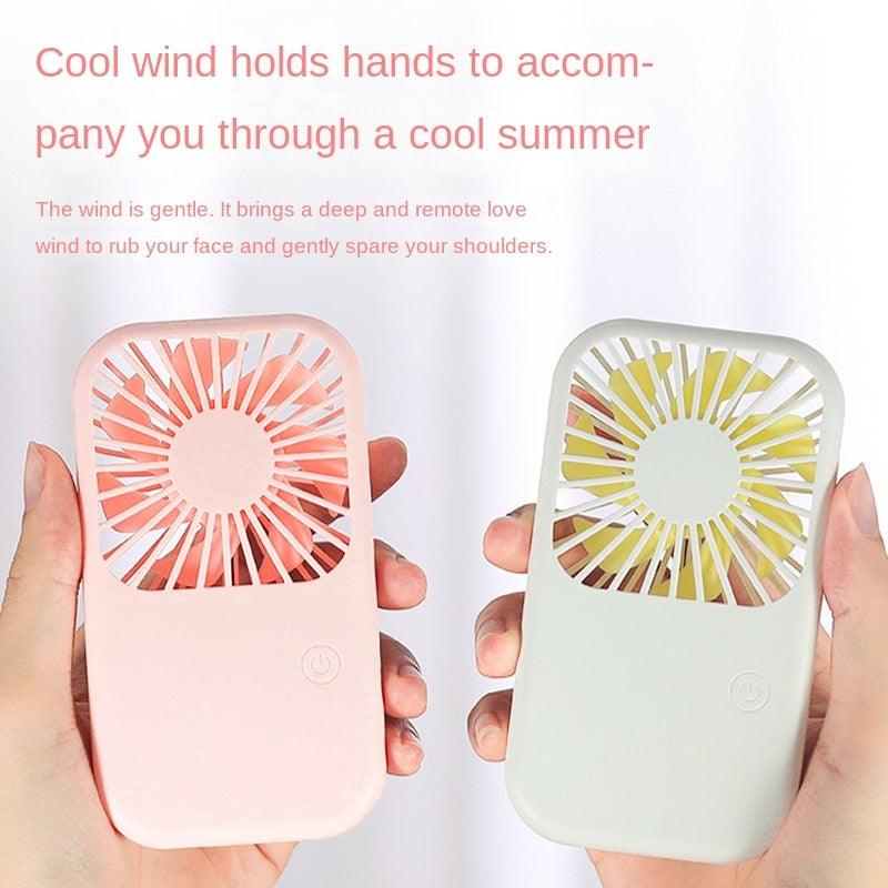 Portable USB Pocket Fan - Minimalist 3-Speed Handheld Design