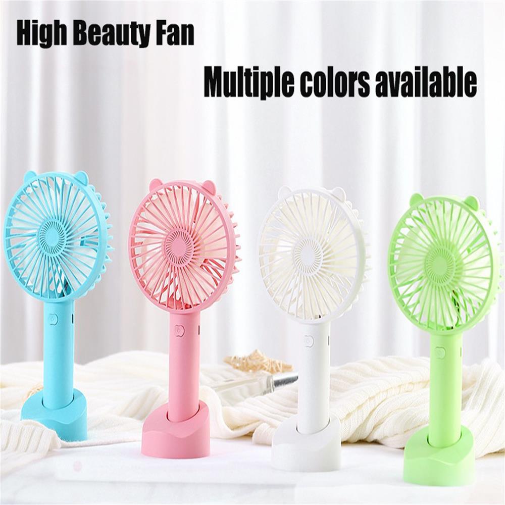 USB Handheld Personal Fan with Charging Base, Portable Silent Fan