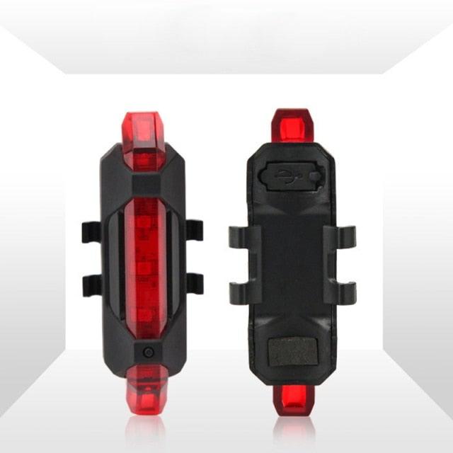 300 Lumen Waterproof USB LED Bike Headlight and Tail Light