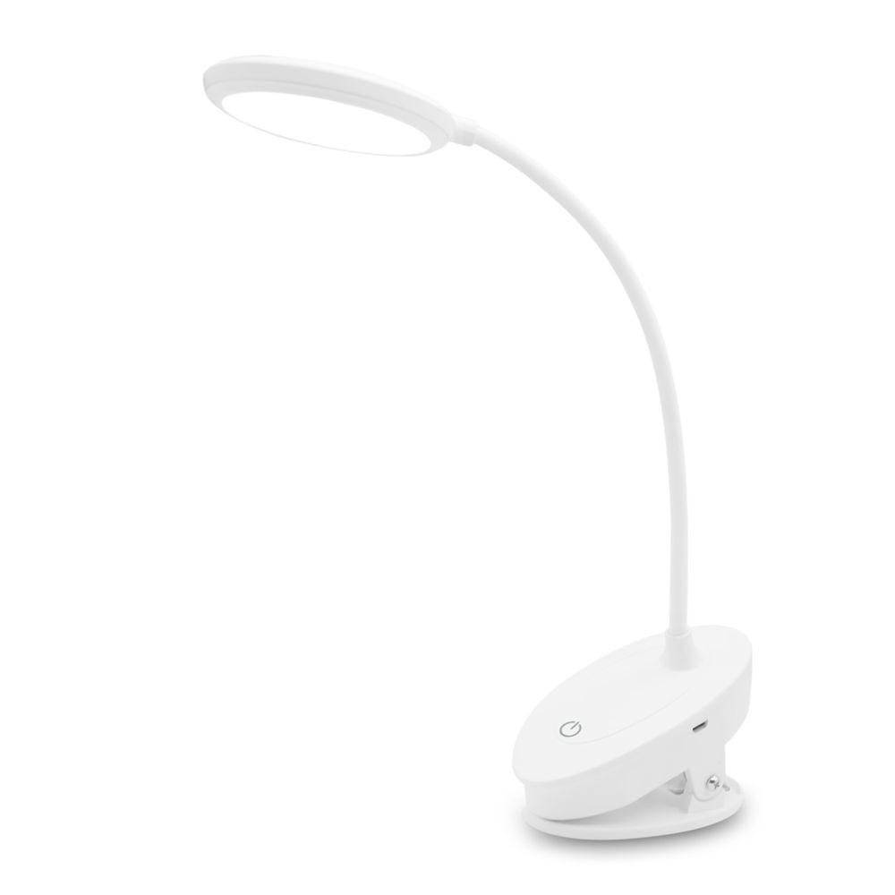 Rechargeable LED Clamp Desk Lamp with 3 Color Modes