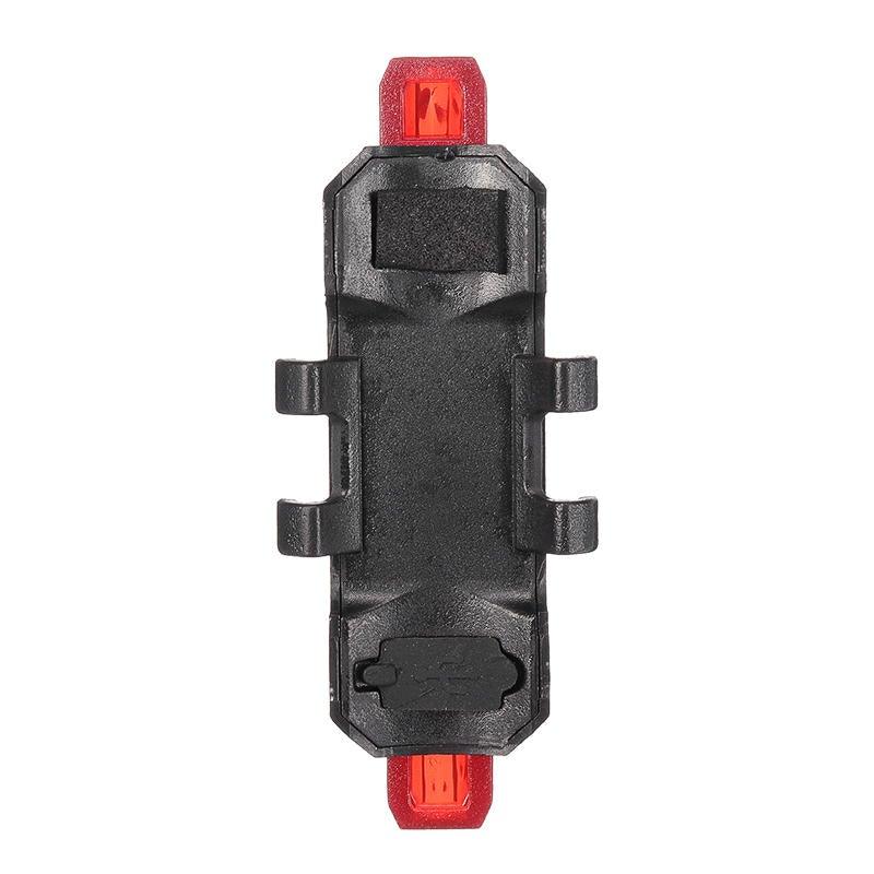 USB Rechargeable Waterproof LED Bike Safety Tail Light - 4 Colors