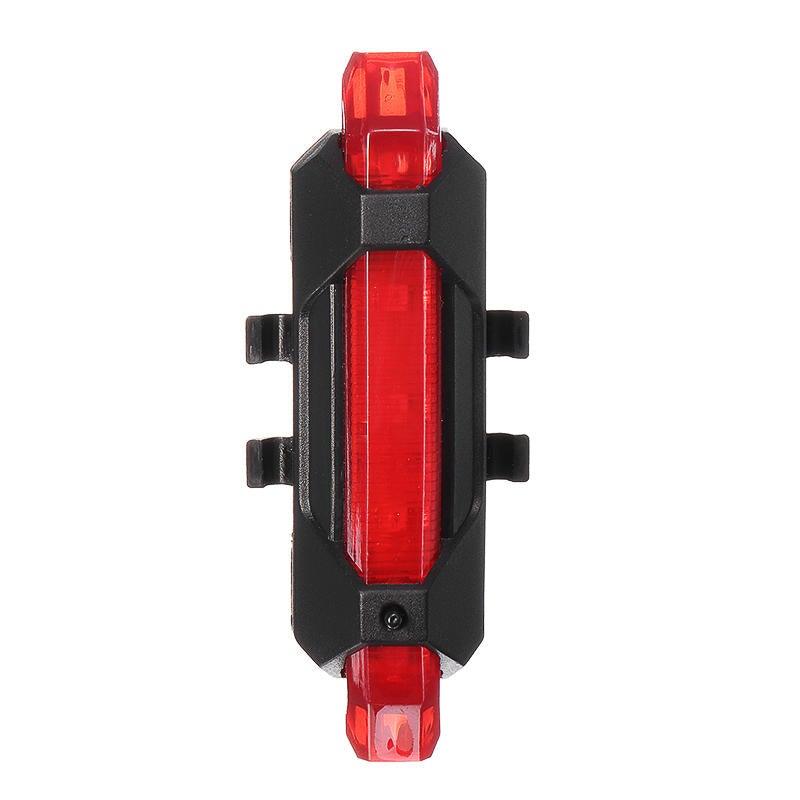 USB Rechargeable Waterproof LED Bike Safety Tail Light - 4 Colors