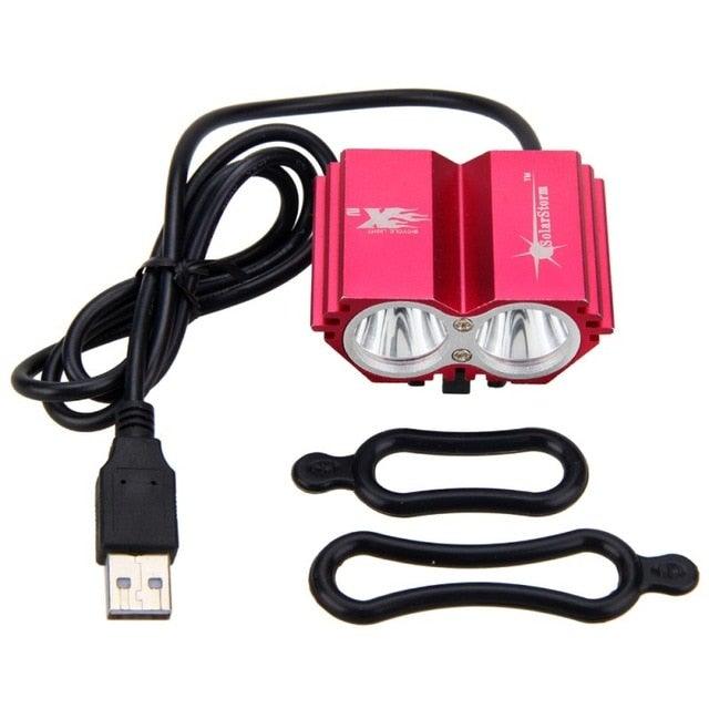 High-Output LED Front Bike Light, 8000LM Rechargeable Headlight