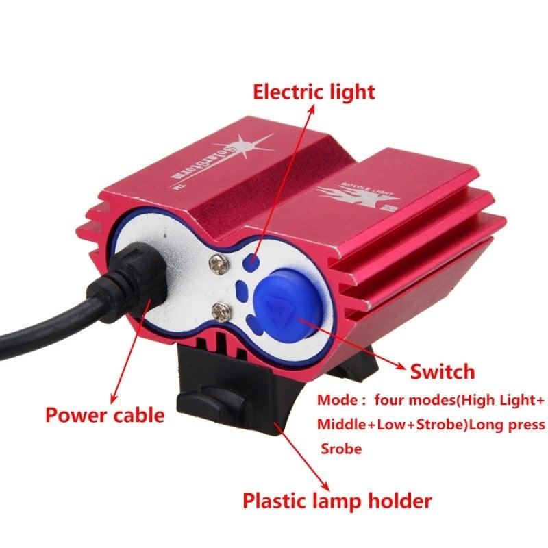 High-Output LED Front Bike Light, 8000LM Rechargeable Headlight