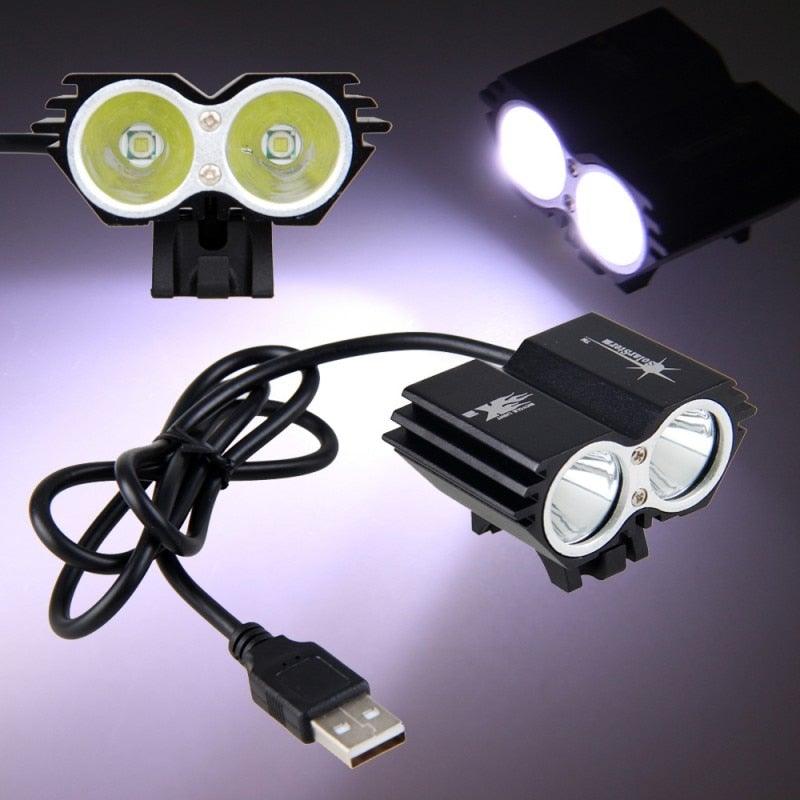 High-Output LED Front Bike Light, 8000LM Rechargeable Headlight