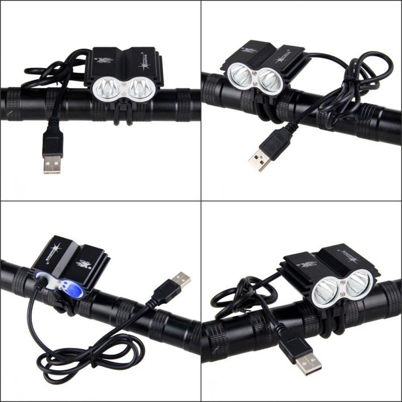 High-Output LED Front Bike Light, 8000LM Rechargeable Headlight