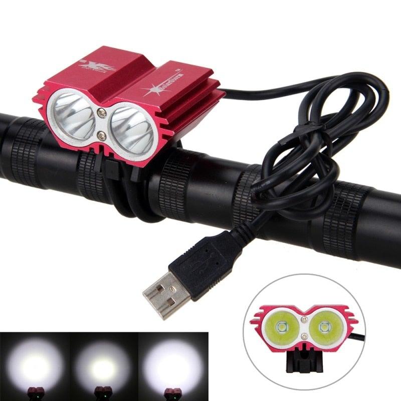 High-Output LED Front Bike Light, 8000LM Rechargeable Headlight