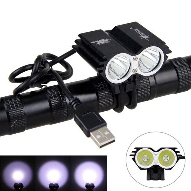 High-Output LED Front Bike Light, 8000LM Rechargeable Headlight