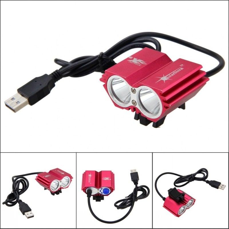 High-Output LED Front Bike Light, 8000LM Rechargeable Headlight