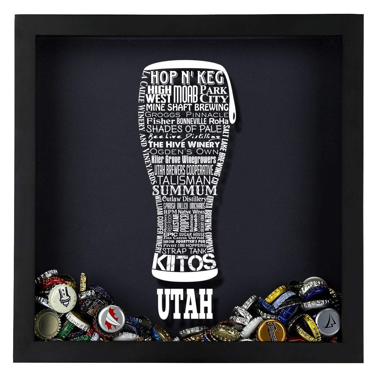 Utah Beer Typography Shadow Box