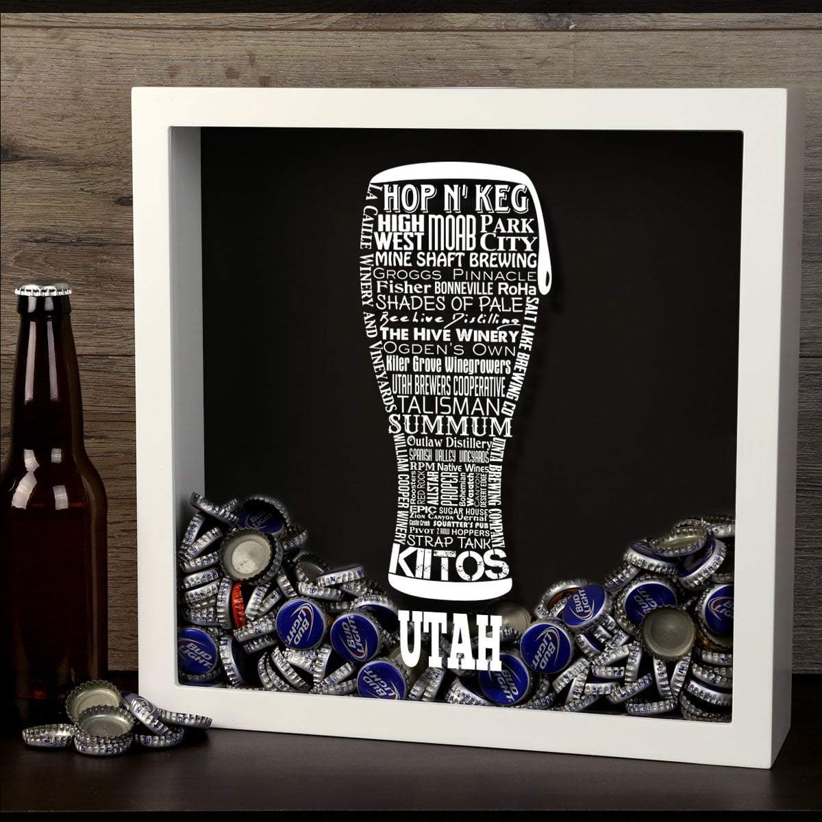 Utah Beer Typography Shadow Box