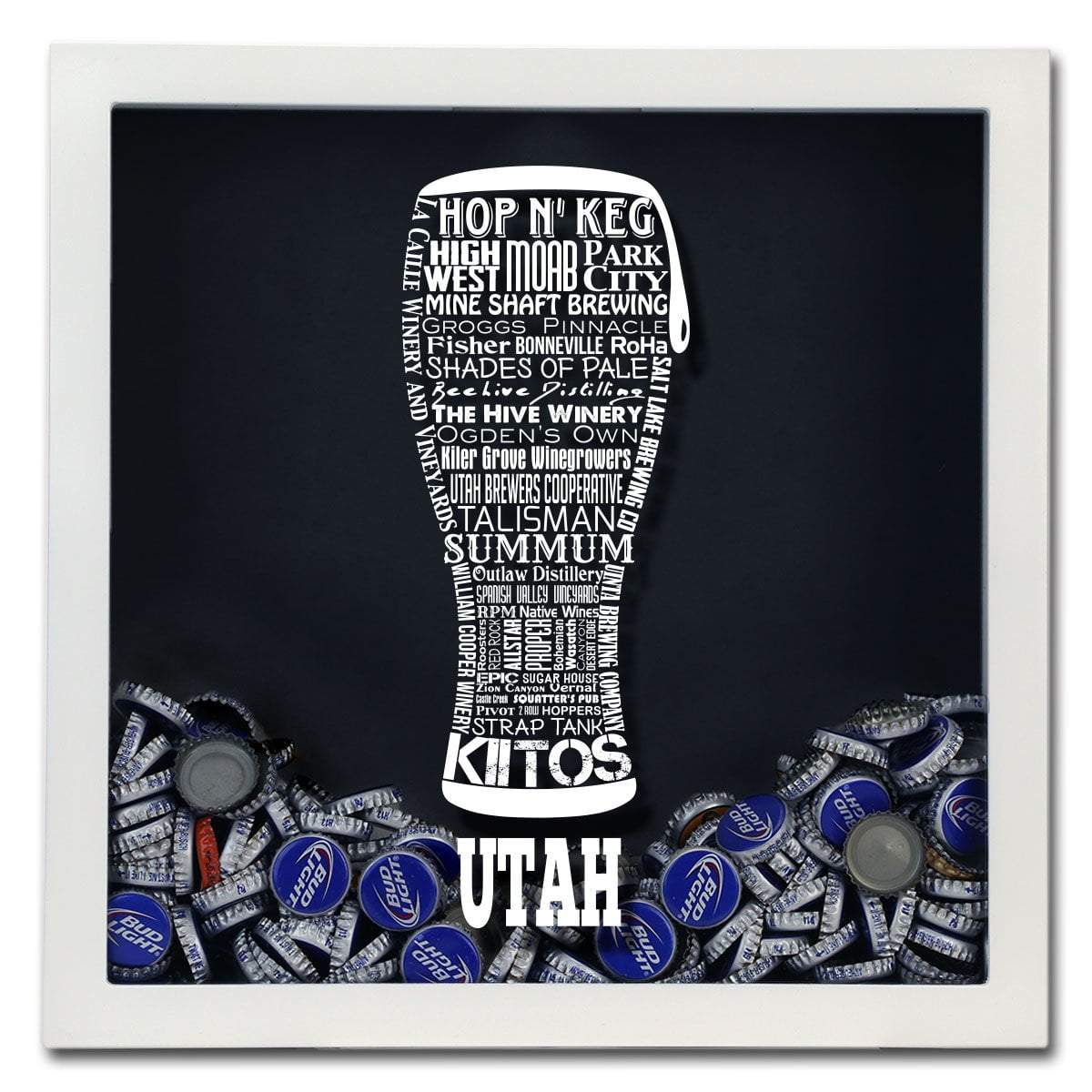 Utah Beer Typography Shadow Box