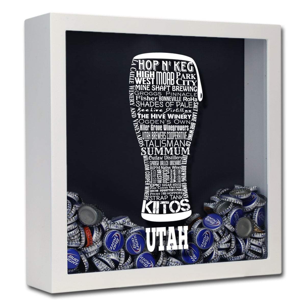 Utah Beer Typography Shadow Box