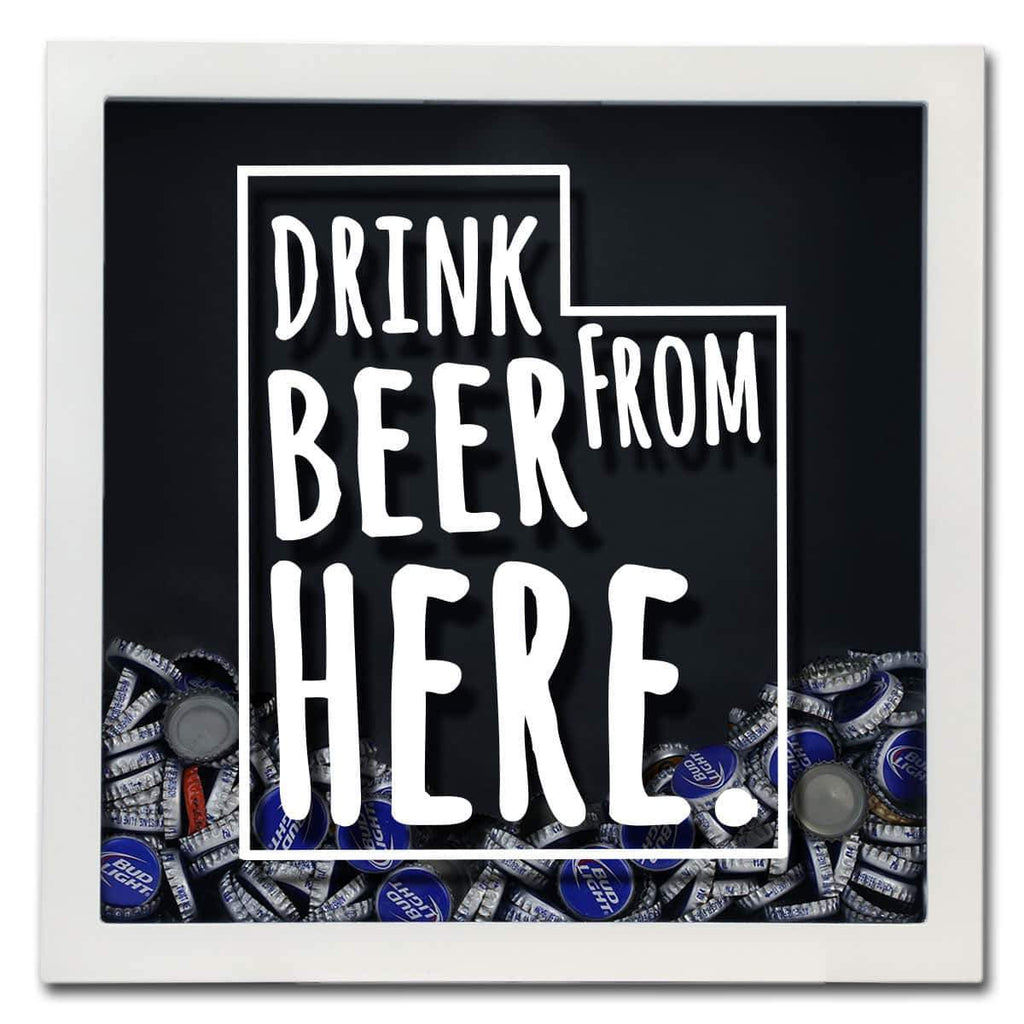 Utah Drink Beer From Here Beer Cap Shadow Box