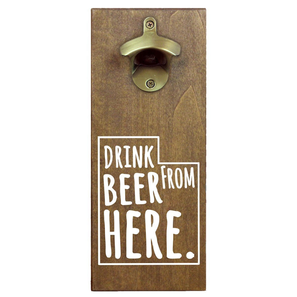 Utah Drink Beer From Here Cap Catching Magnetic Bottle Opener