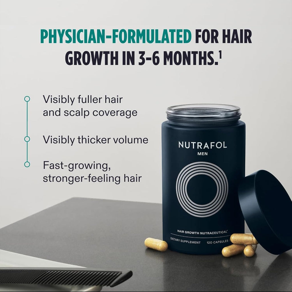 Men's Hair Growth Supplement 3-Month Supply Black and Gold