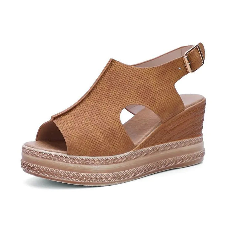 Women's Wedge Platform Sandals with Fish Mouth