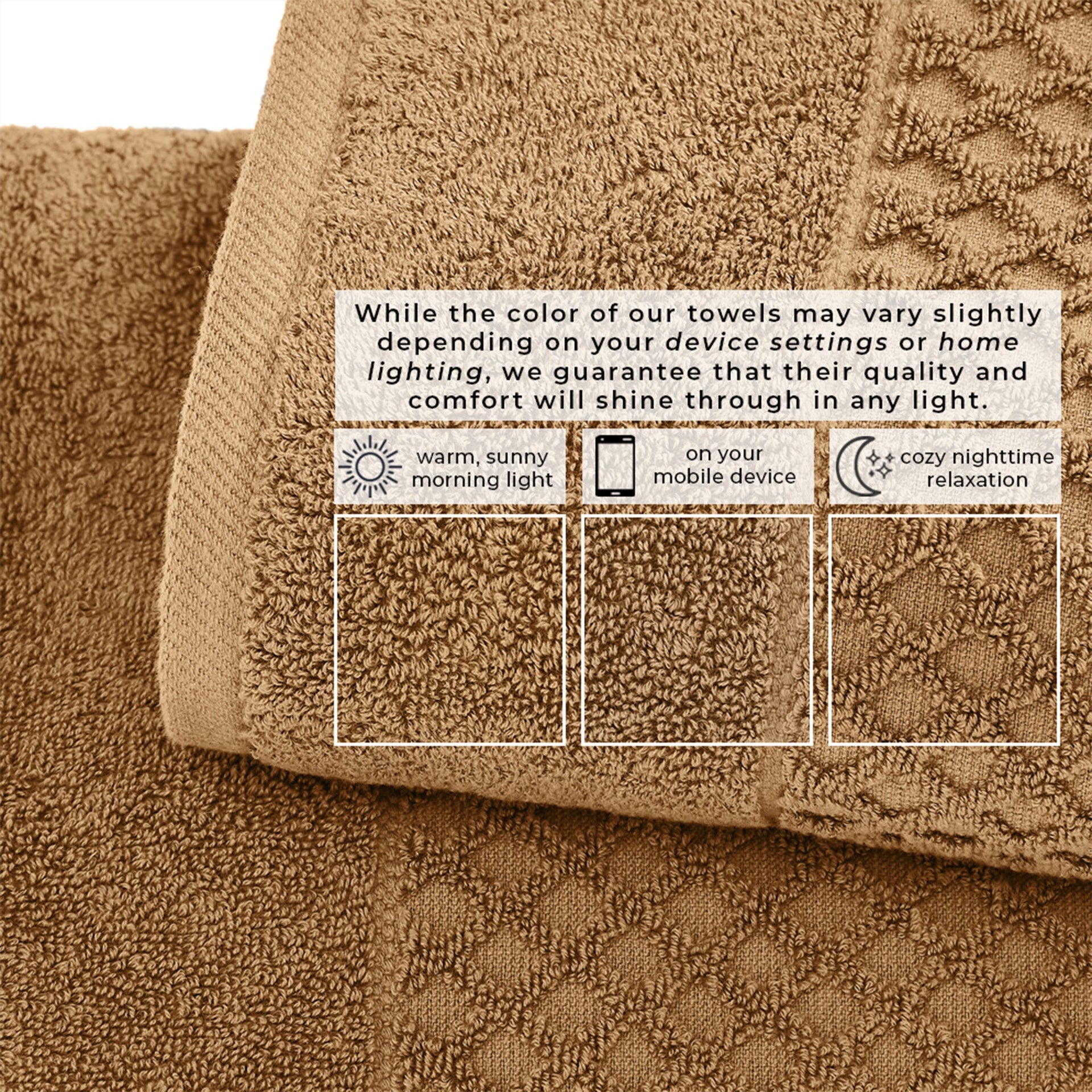 Cotton Diamond Waffle Weave Bath Towel Set - Grayson Collection
