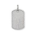 Moissanite Dog Tag Pendant in 925 Sterling Silver