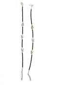 Oxidised silver anklets with elephant design for women