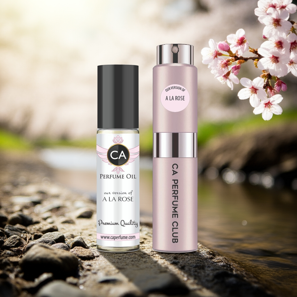 002- A La Rose Duo Set  Fragrance Oil and Perfume Spray Bundle
