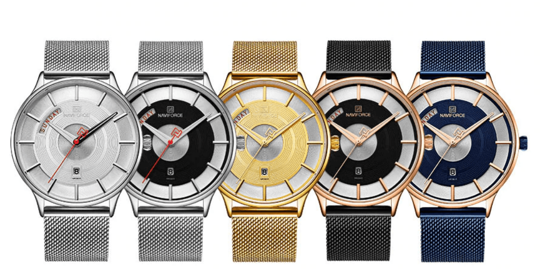 Minimalist Stainless Steel Analog Quartz Watch for Men