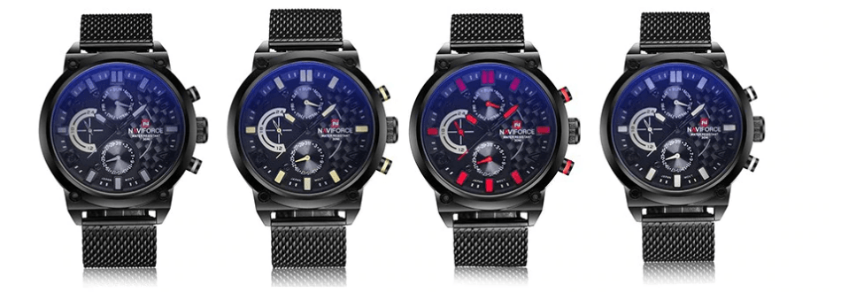 Men's Analog Quartz Wrist Watch with Stainless Steel Mesh Band