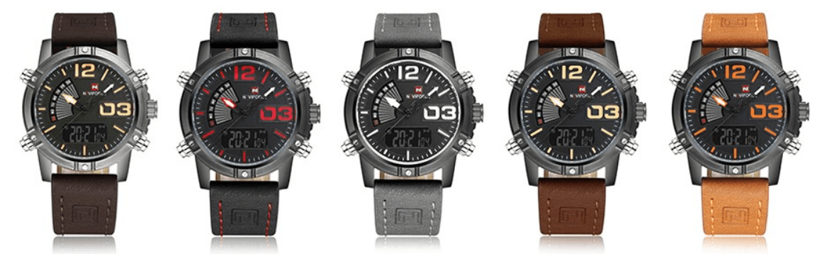 Multifunction Digital Analog Sports Watch with Alarm & Stopwatch