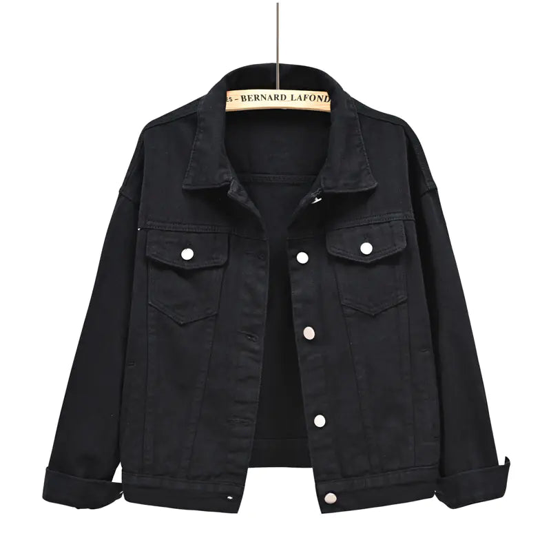 Women's Spring Denim Jacket in Colorful Cotton Twill - Image 5