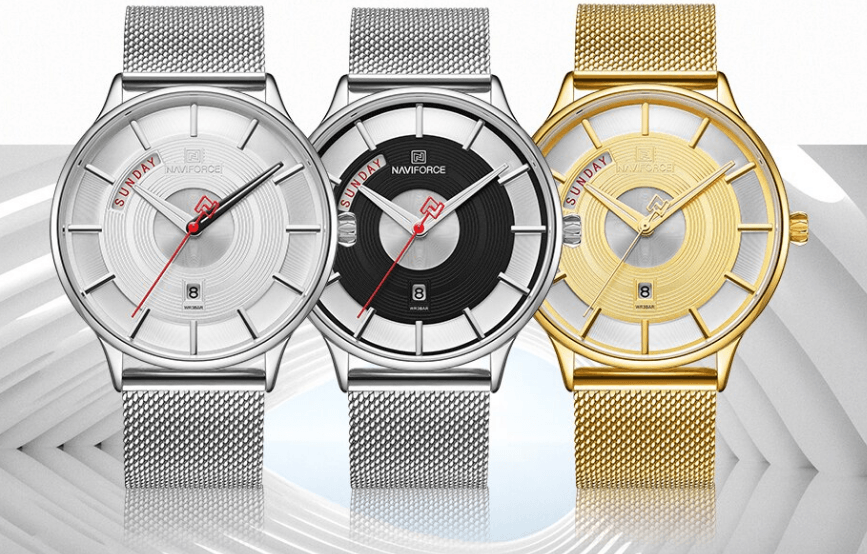 Minimalist Stainless Steel Analog Quartz Watch for Men