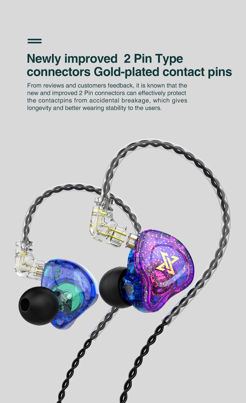 QKZ AK6 MAX HD Stereo Wired Earphones with Passive Noise Cancellation