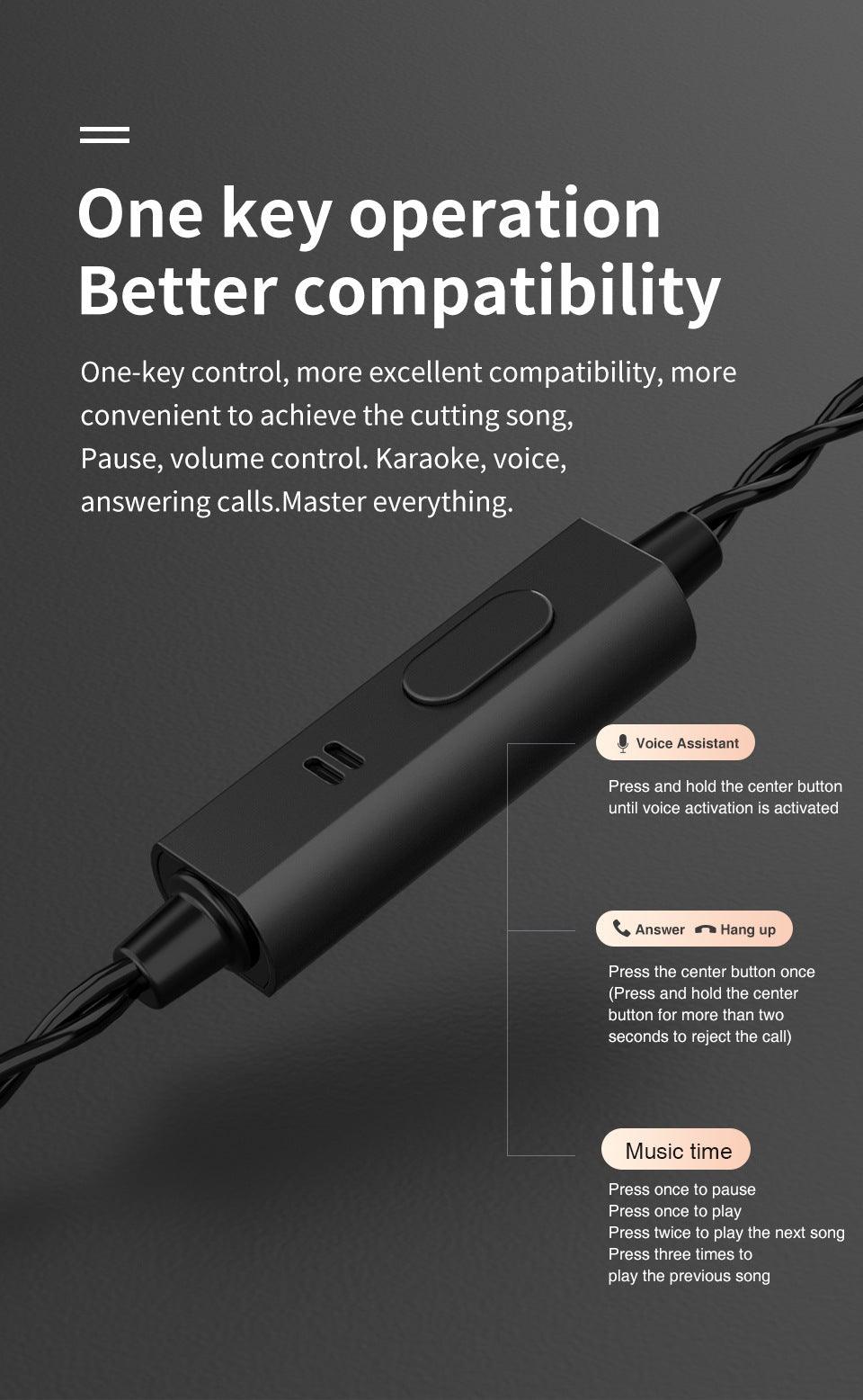 QKZ AK6 MAX HD Stereo Wired Earphones with Passive Noise Cancellation
