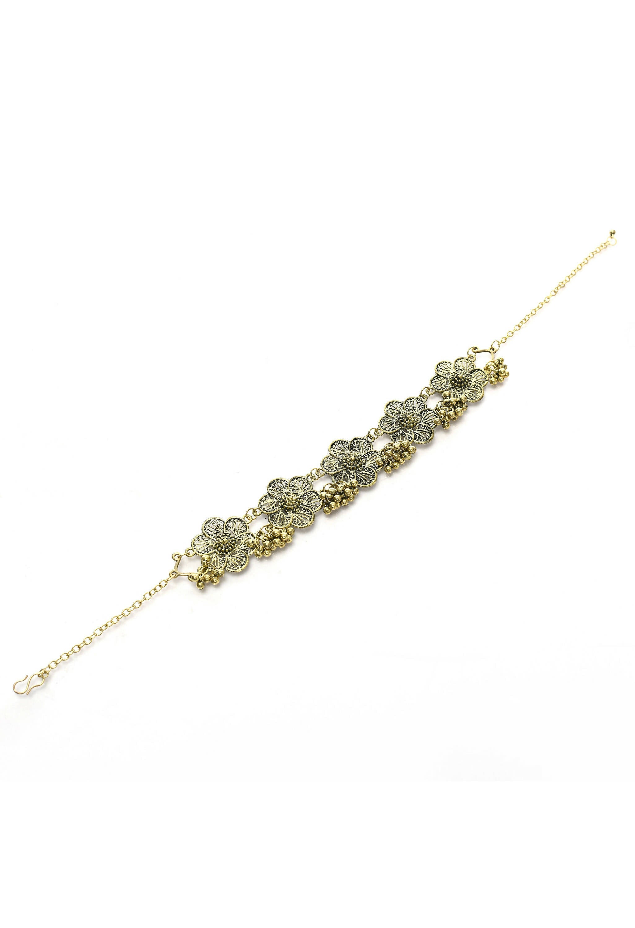 Floral Golden-Plated Brass Finish Choker for Women